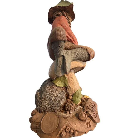 Vintage Tom Clark Kevin Gnome Figurine Pecan Resin 1991 Numbered 72 5.5" Estate - Picture 5 of 5